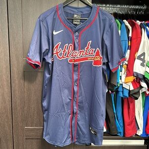 Ronald Acuña Jr. Atlanta Braves Nike Alternate Elite Player Jersey - Acuna Navy